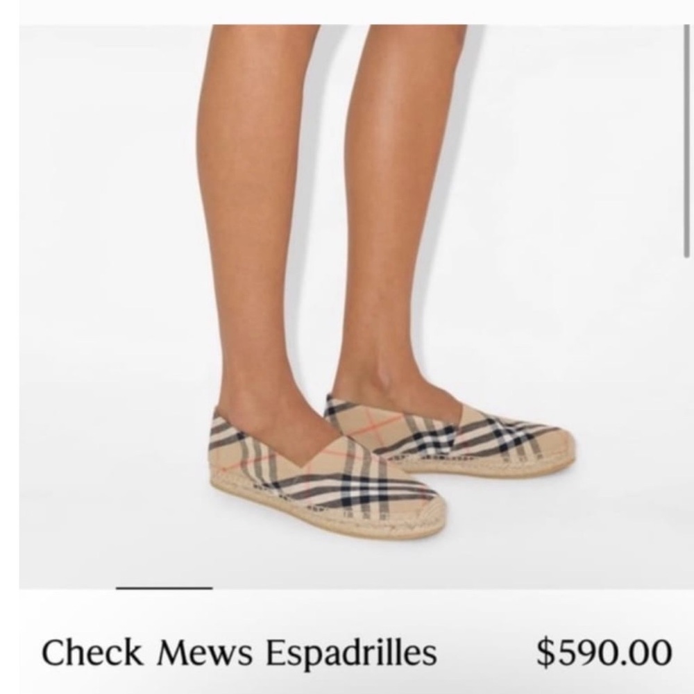 Burberry Beige and Black Espadrilles